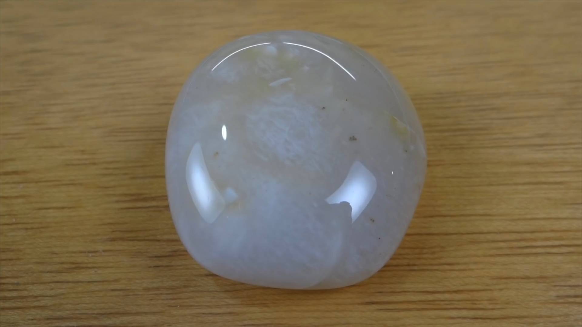 Tumbled clear quartz stone